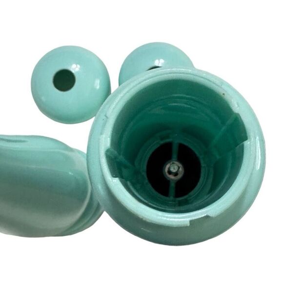 Electric Turquoise Pepper & Salt Mills 12” Tall Light Weight Plastic Set Of 2 - Picture 6 of 10
